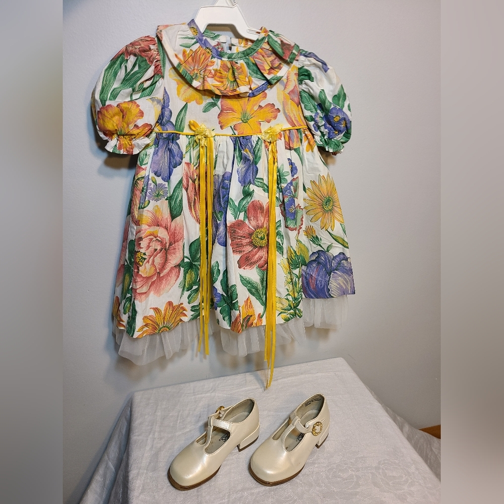 Party spring dress and shoes